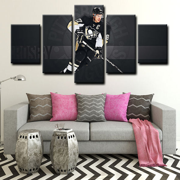 5 piece canvas art art prints Sidney Crosby  wall picture1215 (4)