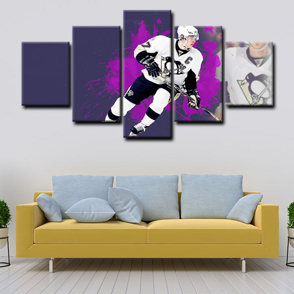 5 piece canvas art art prints Sidney Crosby  wall picture1226 (4)