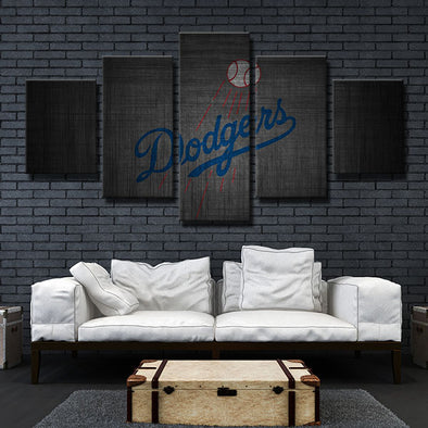 5 piece canvas art custom art prints Dodgers Cloth live room decor-4008 (1)