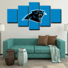  5 piece canvas art custom framed prints  Carolina Panthers decor picture1222 (2)
