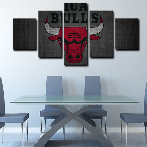 5 piece canvas art custom framed prints  Chicago Bulls decor picture1216 (2)