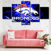 5 piece canvas art custom framed prints  Denver Broncos decor picture1208 (3)