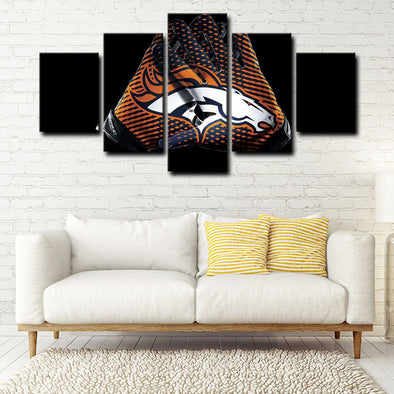 5 piece canvas art custom framed prints  Denver Broncos decor picture1218 (1)