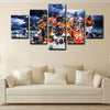 5 piece canvas art custom framed prints  Denver Broncos decor picture1249 (2)