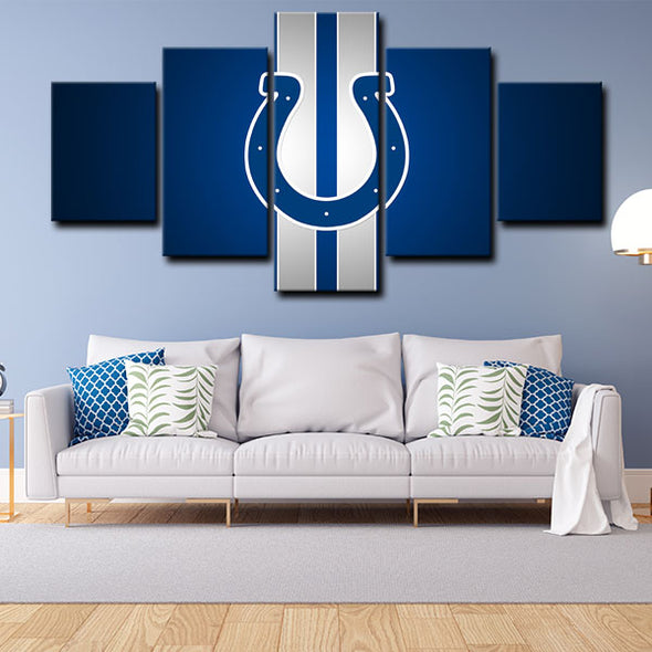 5 piece canvas art custom framed prints  Indianapolis Colts decor picture1215 (3)