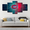 5 piece canvas art custom framed prints  Montreal Canadiens decor picture1208 (3)