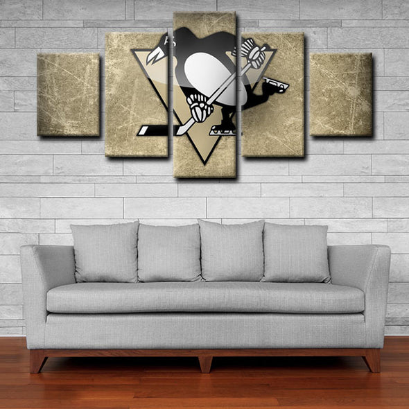 5 piece canvas art custom framed prints  Pittsburgh Penguins decor picture1211 (3)