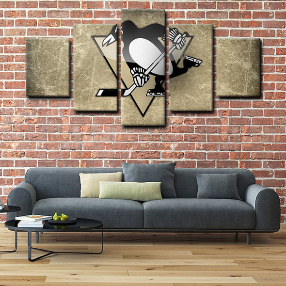 5 piece canvas art custom framed prints  Pittsburgh Penguins decor picture1211 (4)