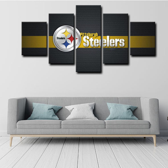 5 piece canvas art custom framed prints  Pittsburgh Steelers decor picture1218 (1)