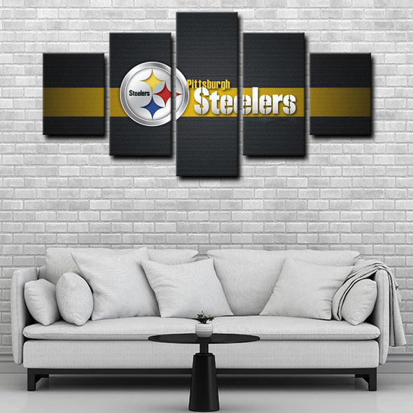 5 piece canvas art custom framed prints  Pittsburgh Steelers decor picture1218 (2)