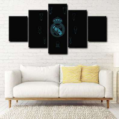 5 piece canvas art custom framed prints  Real Madrid CF decor picture1208 (1)