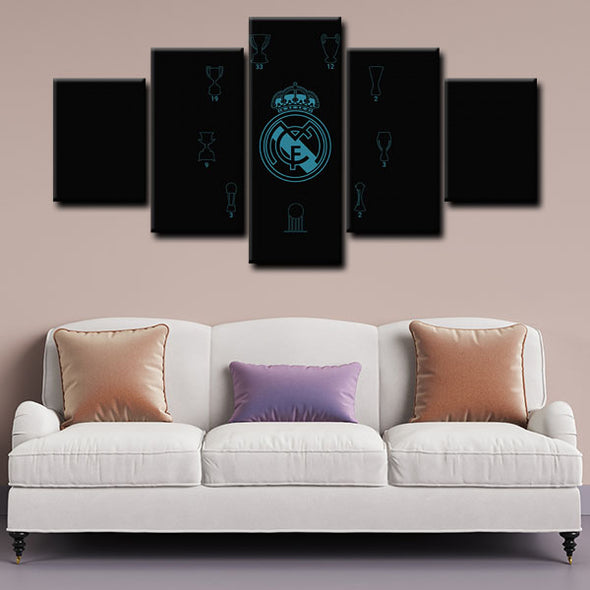 5 piece canvas art custom framed prints  Real Madrid CF decor picture1208 (4)