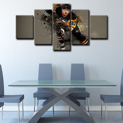 5 piece canvas art custom framed prints  Sidney Crosby decor picture1223 (1)