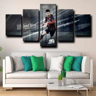 5 piece canvas art custom prints Barcelona Messi live room decor-1203 (1)