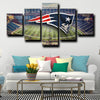 5 piece canvas art custom prints Patriots logo crest live room decor-1216 (2)