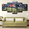 5 piece canvas art custom prints Patriots logo crest live room decor-1216 (3)