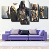 5 piece canvas art framed prints Assassin Unity decor picture-1208 (2)