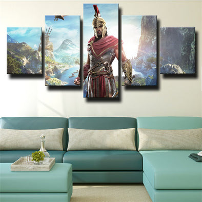 5 piece canvas art framed prints Assassin's Creed Odyssey wall picture-1202 (1)