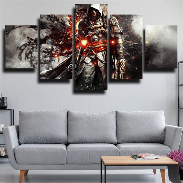 5 piece canvas art framed prints Assassin's Creed Rogue wall decor-1205 (2)