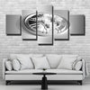 5 piece canvas art framed prints B's white 3D logo live room decor-1203 (4)