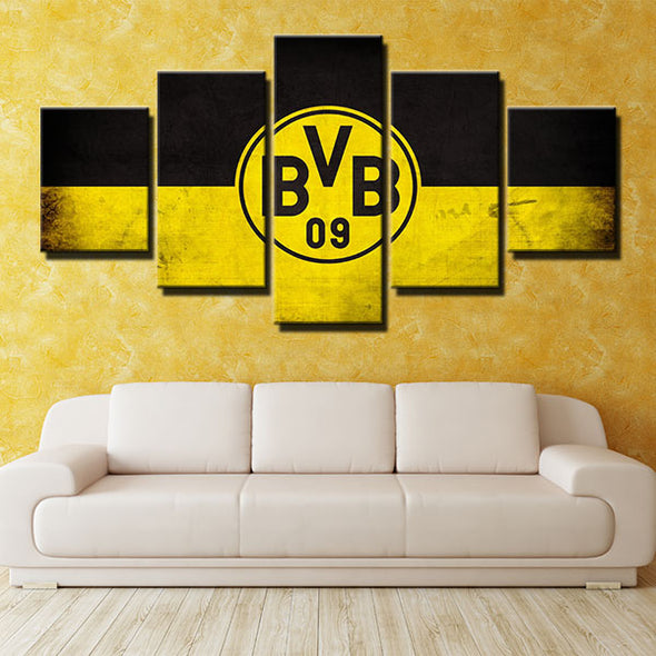 5 piece canvas art framed prints Borussia Dortmund wall decor-1206 (1)