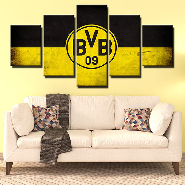 5 piece canvas art framed prints Borussia Dortmund wall decor-1206 (2)