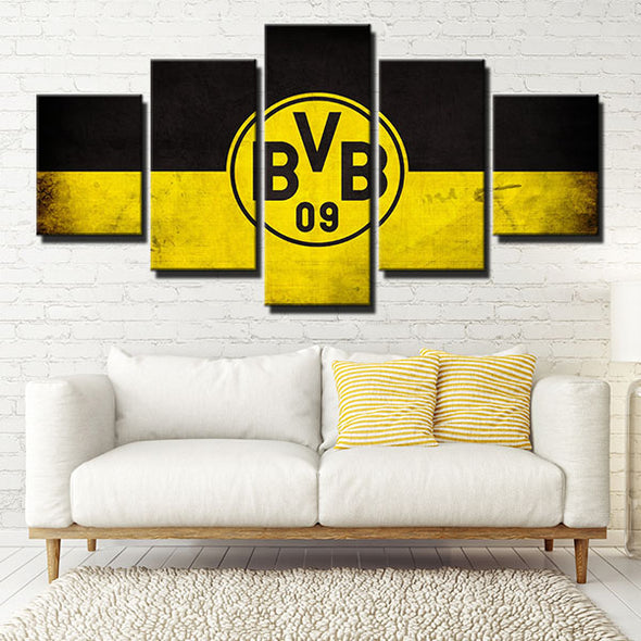 5 piece canvas art framed prints Borussia Dortmund wall decor-1206 (4)