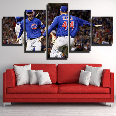 5 piece canvas art framed prints CCubs NO.44 Anthony Rizzo wall decor-1201 (1)