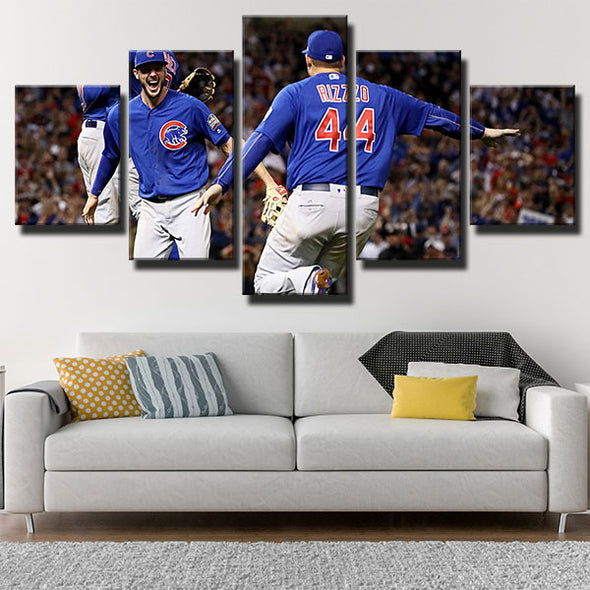5 piece canvas art framed prints CCubs NO.44 Anthony Rizzo wall decor-1201 (2)