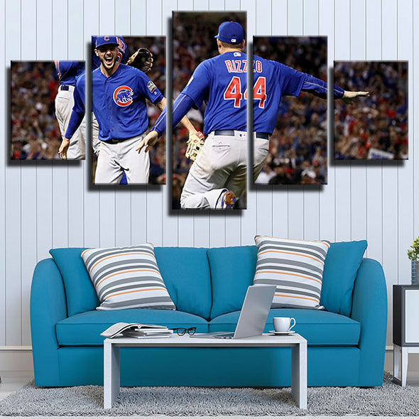 5 piece canvas art framed prints CCubs NO.44 Anthony Rizzo wall decor-1201 (3)