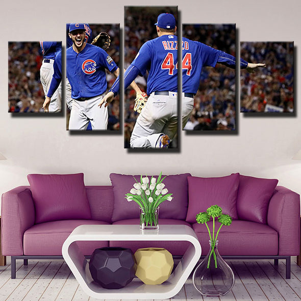 5 piece canvas art framed prints CCubs NO.44 Anthony Rizzo wall decor-1201 (4)