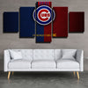 5 piece canvas art framed prints CCubs  The MEDALS style LOGO decor picture-1201 (3)
