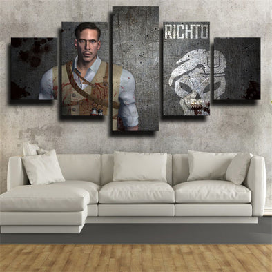 5 piece canvas art framed prints COD Black Ops II wall picture-1204 (1)