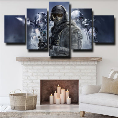 5 piece canvas art framed prints COD Modern Warfare 2 wall picture-1304 (1)