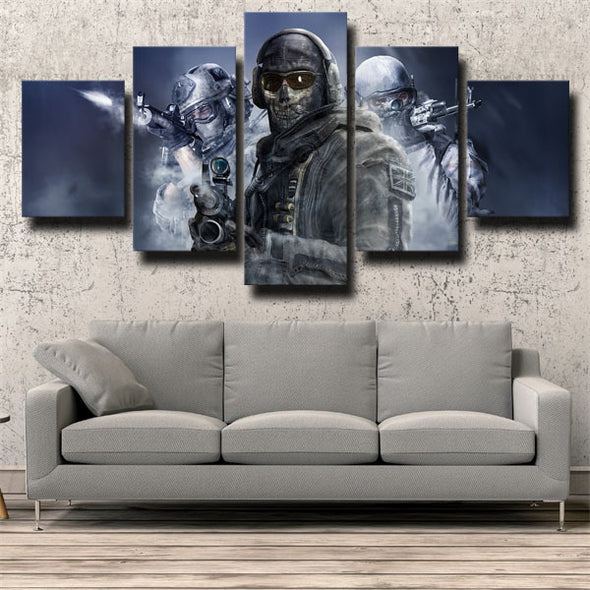 5 piece canvas art framed prints COD Modern Warfare 2 wall picture-1304 (3)
