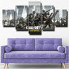 5 piece modern art framed print Call of duty WWII decor picture-1207 (2)