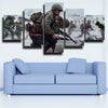 5 piece canvas art framed prints Call of duty WWII wall picture-1201 (1)