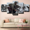 5 piece canvas art framed prints Call of duty WWII wall picture-1201 (2)
