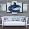 5 piece canvas art framed prints Canucks Scratched Ice decor picture-1209 (1)
