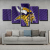 5 piece canvas art framed prints Conquerors purple cloth decor picture-1204 (2)