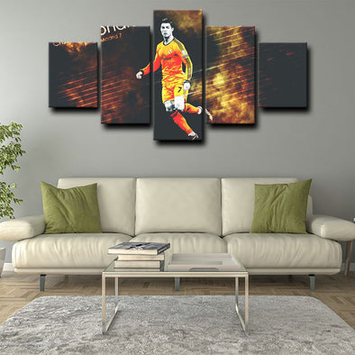 5 piece  canvas art framed prints  Cristiano Ronaldo live room decor1207 (1)
