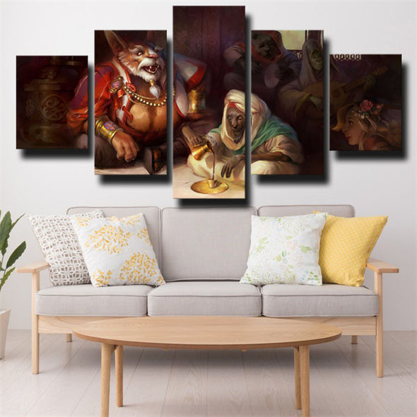 5 piece canvas art framed prints DOTA 2 Brewmaster decor picture-1260 (2)