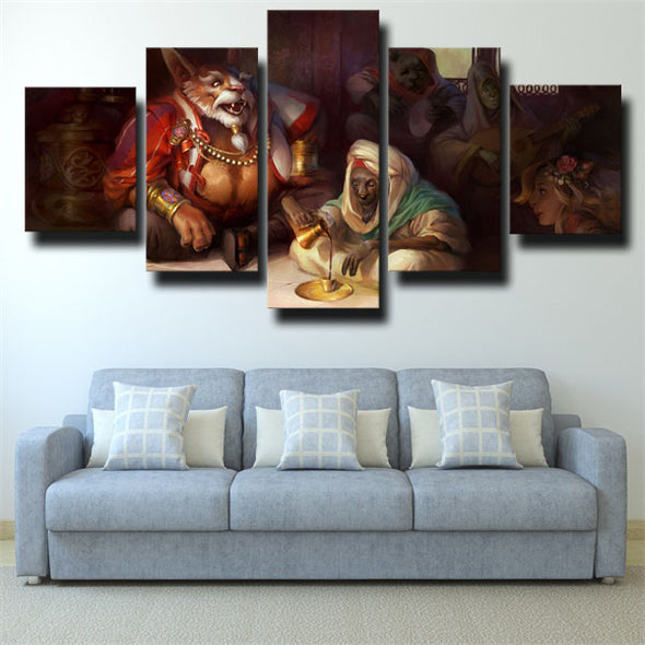 5 piece canvas art framed prints DOTA 2 Brewmaster decor picture-1260 (3)