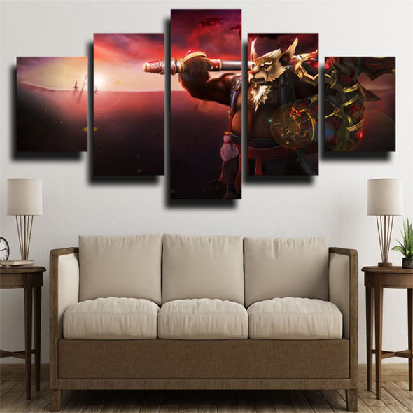 5 piece canvas art framed prints DOTA 2 Brewmaster home decor-1261 (2)