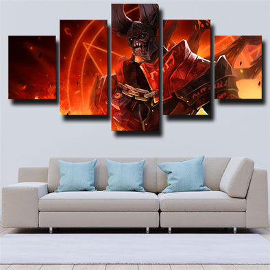 5 piece canvas art framed prints DOTA 2 Doom home decor-1301 (1)