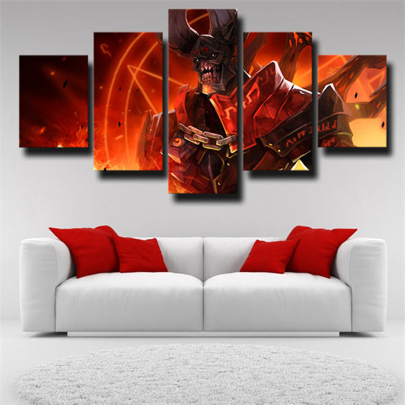 5 piece canvas art framed prints DOTA 2 Doom home decor-1301 (2)