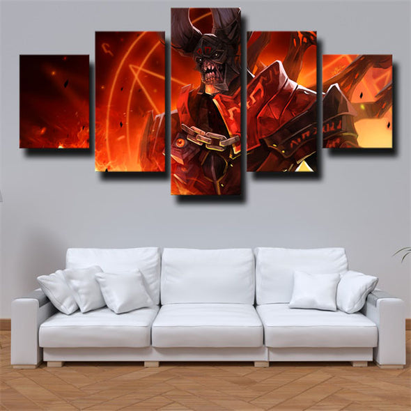 5 piece canvas art framed prints DOTA 2 Doom home decor-1301 (3)