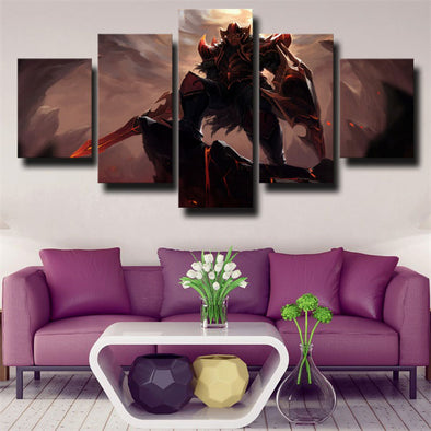 5 piece canvas art framed prints DOTA 2 Dragon Knight live room decor-1303 (1)