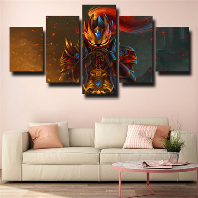 5 piece canvas art framed prints DOTA 2 Dragon Knight wall decor-1302 (1)