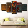 5 piece canvas art framed prints DOTA 2 Dragon Knight wall decor-1302 (2)